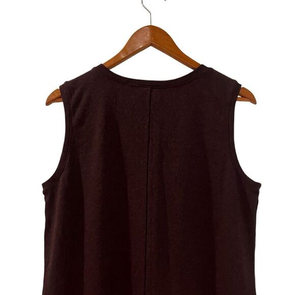 L.L. Bean deep purple v neck midi dress - Picture 9 of 9